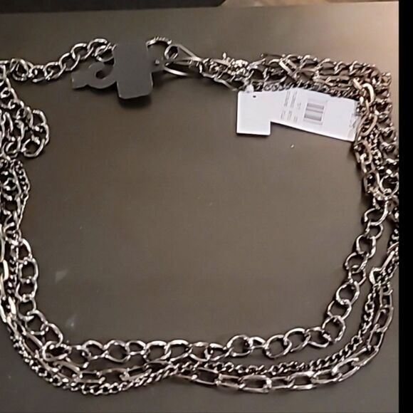 Steve Madden Gunmetal Chain Belt main image 5